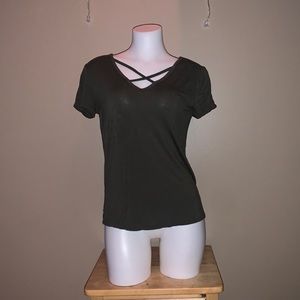SO | Olive Green Short Sleeve Blouse